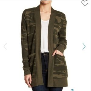 Casual Sweet Romeo Camo Cardigan Sweater (Large)
